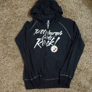 Girl's Steelers zip up hoodie